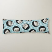 Coussins Longs Peinture de l'ours polaire Art faunique original (Dos)