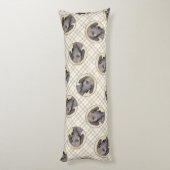 Coussins Longs Peinture de Plott Hound Bringé Mignon Art Original (Dos (Vertical))