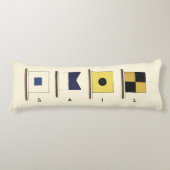 Coussins Longs Peinture de quatre drapeaux avec voile écrite sous (Devant)