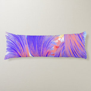 Coussins Longs Peinture et plumes