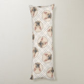 Coussins Longs Peinture française de Bulldog Fawn mignonne art de (Dos (Vertical))