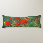 Coussins Longs Peinture indienne de pinceau - Art Fleur original (Devant)