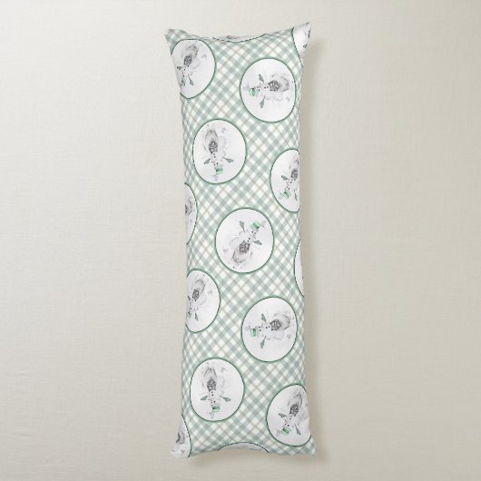 Coussins Longs Peinture Keeshond Noël Snowman Pet Dog Art (Dos (Vertical))