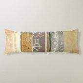 Coussins Longs Peinture Motif Tribale contemporaine (Devant)