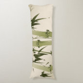 Coussins Longs Peinture orientale de style, branches 2 de bambou (Devant (Vertical))