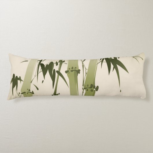 Coussins Longs Peinture orientale de style, branches 2 de bambou (Devant)