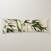 Coussins Longs Peinture orientale de style, branches en bambou (Dos)