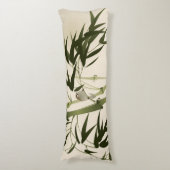 Coussins Longs Peinture orientale de style, branches en bambou (Devant (Vertical))