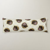 Coussins Longs Peinture Poméranienne Orange Sable Original Chien  (Dos)