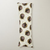 Coussins Longs Peinture Poméranienne Orange Sable Original Chien  (Devant (Vertical))