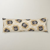 Coussins Longs Peinture Shiba Inu Black et Tan Original Chien Art (Dos)