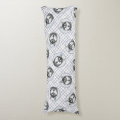 Coussins Longs Peinture sibérienne Husky art Chien noir et blanc (Devant (Vertical))