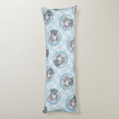 Coussins Longs Peinture Weimaraner Gris Argent Original Chien Art (Dos (Vertical))