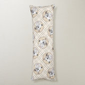 Coussins Longs Peinture Whippet Brindle Blanc Original Chien Art (Dos (Vertical))