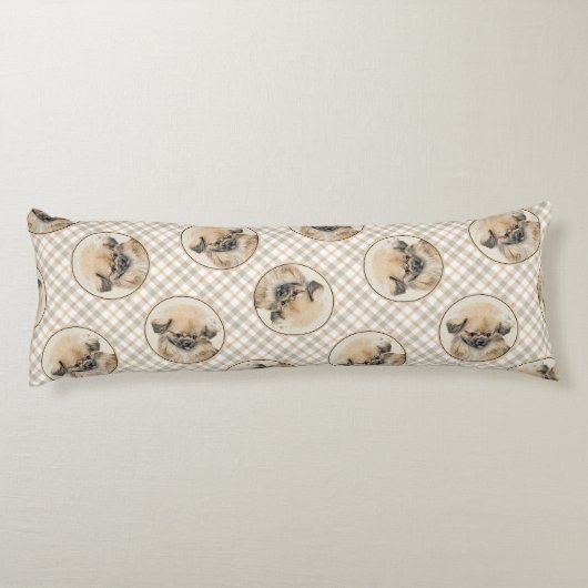 Coussins Longs Pekingese Peinture Faune Cute Original Animal Chie (Dos)