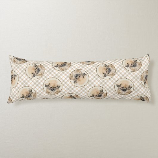 Coussins Longs Pekingese Peinture Faune Cute Original Animal Chie (Devant)