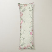 Coussins Longs Peony & Butterflies Sage Green Welcome Spring (Dos (Vertical))