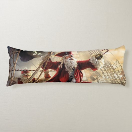 Coussins Longs Père Noël Est Un Pirate (Devant)