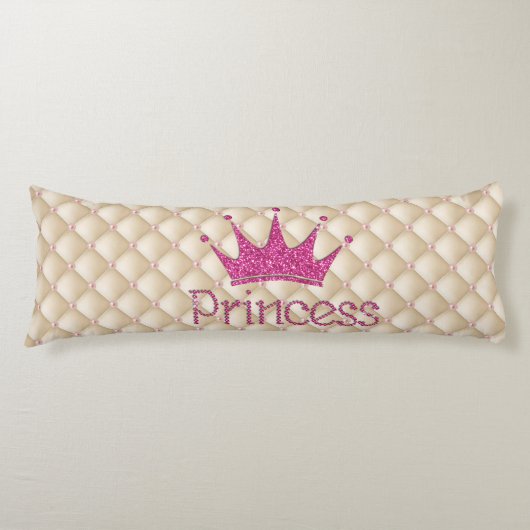 Coussins Longs Perles Charming Chic, Tiara, Princesse, Glitterie (Devant)