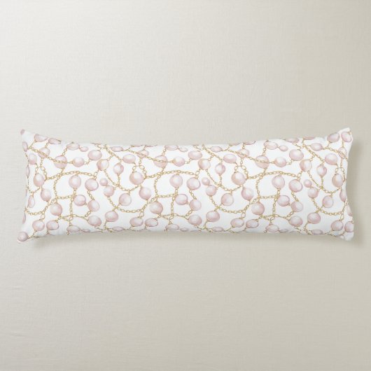 Coussins Longs Perles Rose Or Glam (Devant)