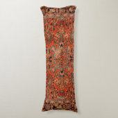 Coussins Longs Persia Sarouk Feuille jaune rouge  (Devant (Vertical))