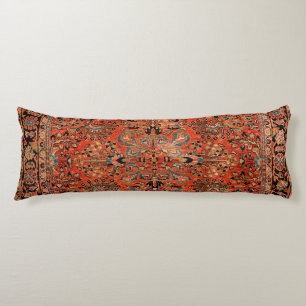 Coussins Longs Persia Sarouk Feuille jaune rouge 
