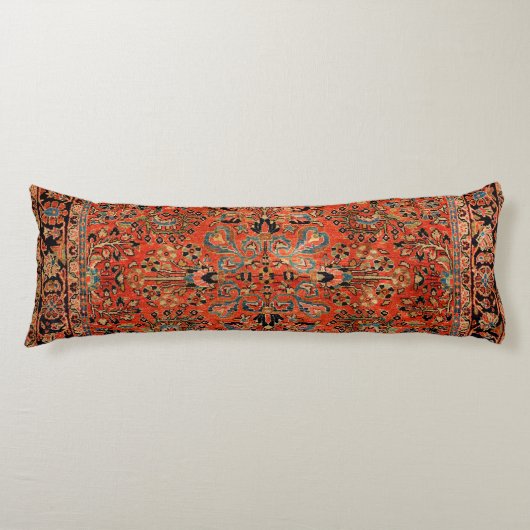 Coussins Longs Persia Sarouk Feuille jaune rouge  (Devant)