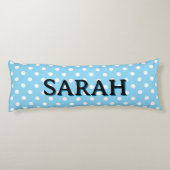 Coussins Longs Personalized Body Pillow with white polka dots (Dos)