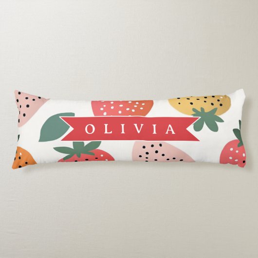 Coussins Longs Personalized Summer Colorful Strawberry Pattern (Devant)