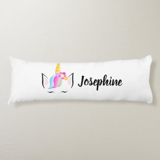 Coussins Longs Personnalisé Cute Girly Moderne Unicorne (Devant)