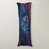 Coussins Longs Personnalisé M. & Mme smokey violettes couleur d'e (Devant (Vertical))