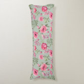 Coussins Longs Pétales de Prairie Rose en Fleur (Devant (Vertical))