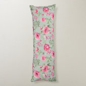 Coussins Longs Pétales de Prairie Rose en Fleur (Dos (Vertical))