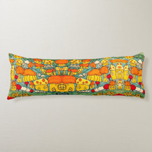 Coussins Longs Petit village de maisons merveilleuses