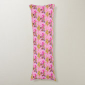 Coussins Longs Petite fille en rose (Devant (Vertical))
