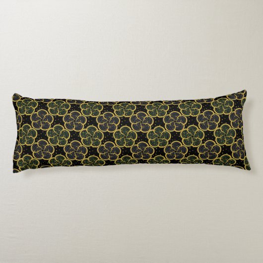 Coussins Longs Petites fleurs dorées sans couture motif (Dos)
