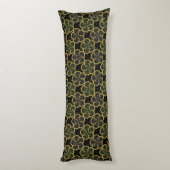 Coussins Longs Petites fleurs dorées sans couture motif (Dos (Vertical))