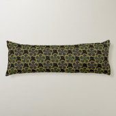 Coussins Longs Petites fleurs dorées sans couture motif (Devant)