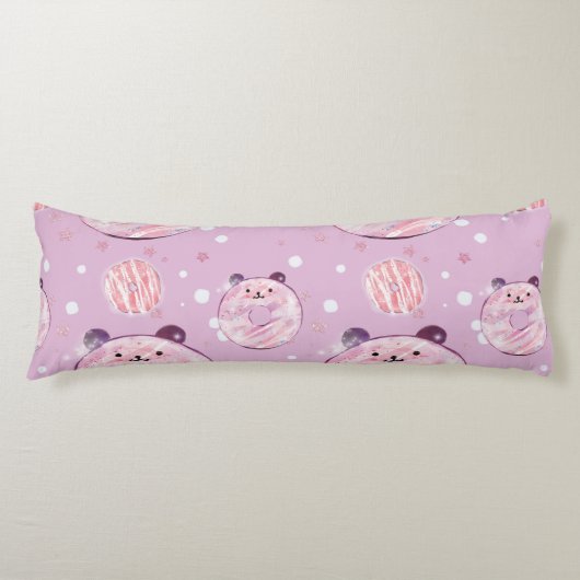 Coussins Longs Petits beignets de Panda - Esthétique Pastel (Devant)