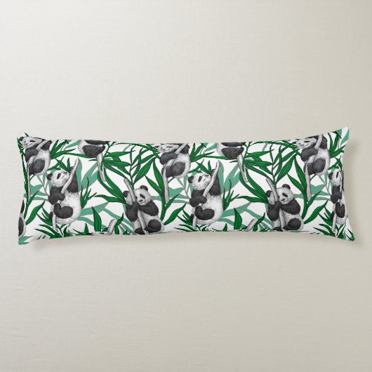 Coussins Longs Petits panda sur (Dos)
