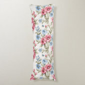 Coussins Longs Petunias roses et Sky Blue Daisies (Devant (Vertical))