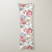 Coussins Longs Petunias roses et Sky Blue Daisies (Dos (Vertical))