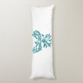 Coussins Longs Phoenix bleu se lève sur blanc (Dos (Vertical))