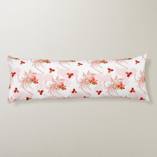 Coussins Longs Phoenix Oiseau Et Phoenix Fleur Motif Sans Faille (Dos)
