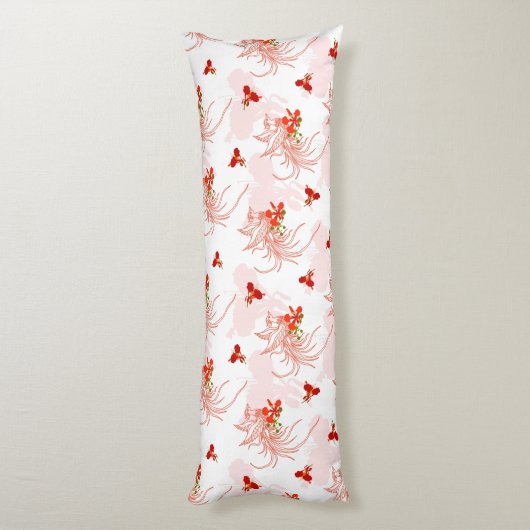 Coussins Longs Phoenix Oiseau Et Phoenix Fleur Motif Sans Faille (Dos (Vertical))