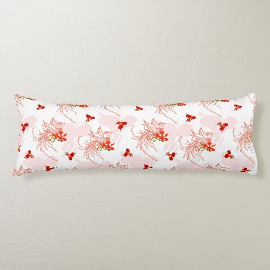 Coussins Longs Phoenix Oiseau Et Phoenix Fleur Motif Sans Faille (Devant)