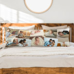 Coussins Longs Photo Collage 10 Photo Montage Champignons neutres<br><div class="desc">Ce coussin de corps chic et neutre offre beaucoup d'espace pour montrer vos photos de famille préférées. Le modèle est configuré pour vous permettre d'ajouter 10 photos sur un front et, vous devez également choisir d'ajouter du texte personnalisé sur le dos. Le montage photo affiche vos photos au format paysage,...</div>