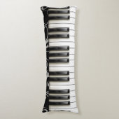 Coussins Longs Piano Clavier Pianiste Musique Instrument Enseigna (Devant (Vertical))