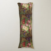 Coussins Longs Pièce rose au plancher de la forêt avec des papill (Devant (Vertical))