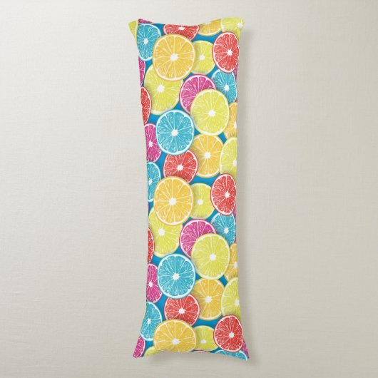 Coussins Longs Pièces de fruits d'agrumes (Devant (Vertical))